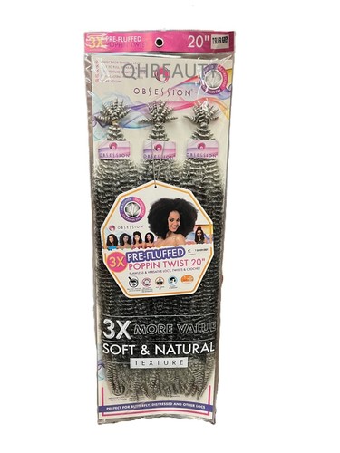 OBSESSION SYNTHETIC CROCHET SOFT BRAID 3X PRE-FLUFFED - POPPIN TWIST 16'' & 20" - Picture 51 of 56