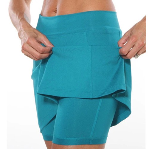 Women Active Performance Skort Lightweight Skirt Sport Short Running Golf Shorts - Picture 17 of 21