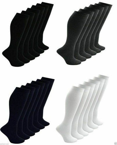 1,3,6 PAAR KNIEHOHE SOCKEN MÄDCHEN LANGE SOCKEN SCHULKNIELÄNGE SOCKEN ALLE GRÖSSEN - Bild 1 von 5