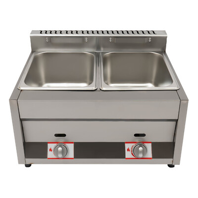 #ad 2 Pan Propane Gas Food Warmer Restaurant Tabletop Desktop Countertop Steam Table $147.05