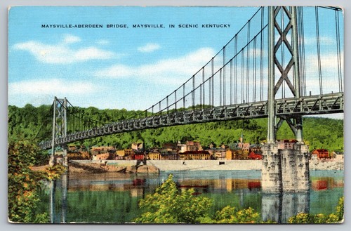 MARYSVILLE BRIDGE MARYSVILLE KY POSTCARD - Picture 1 of 2