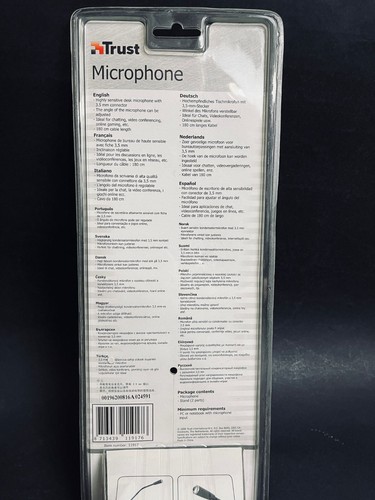 Microfono da tavolo Trust MC-1200 con jack 3,5 mm, regolabile 180° - Foto 7 di 7