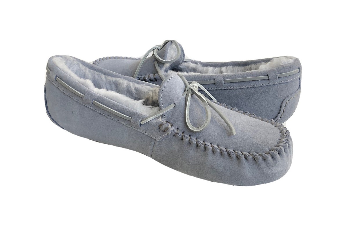 UGG DAKOTA ASH FOG SHEARLING LINED FUR SLIPPER US 10 / EU 41 / UK