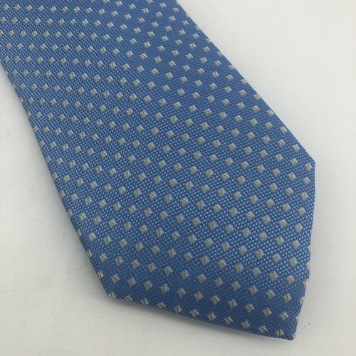 MICHAEL KORS Men's Silk Blend Tie Light Blue Square Dot NWT New - Picture 3 of 8