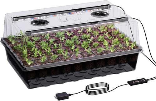 60-Cell Self-Watering Seed Starter Tray with Humidity Dome for Germination - Picture 8 of 12