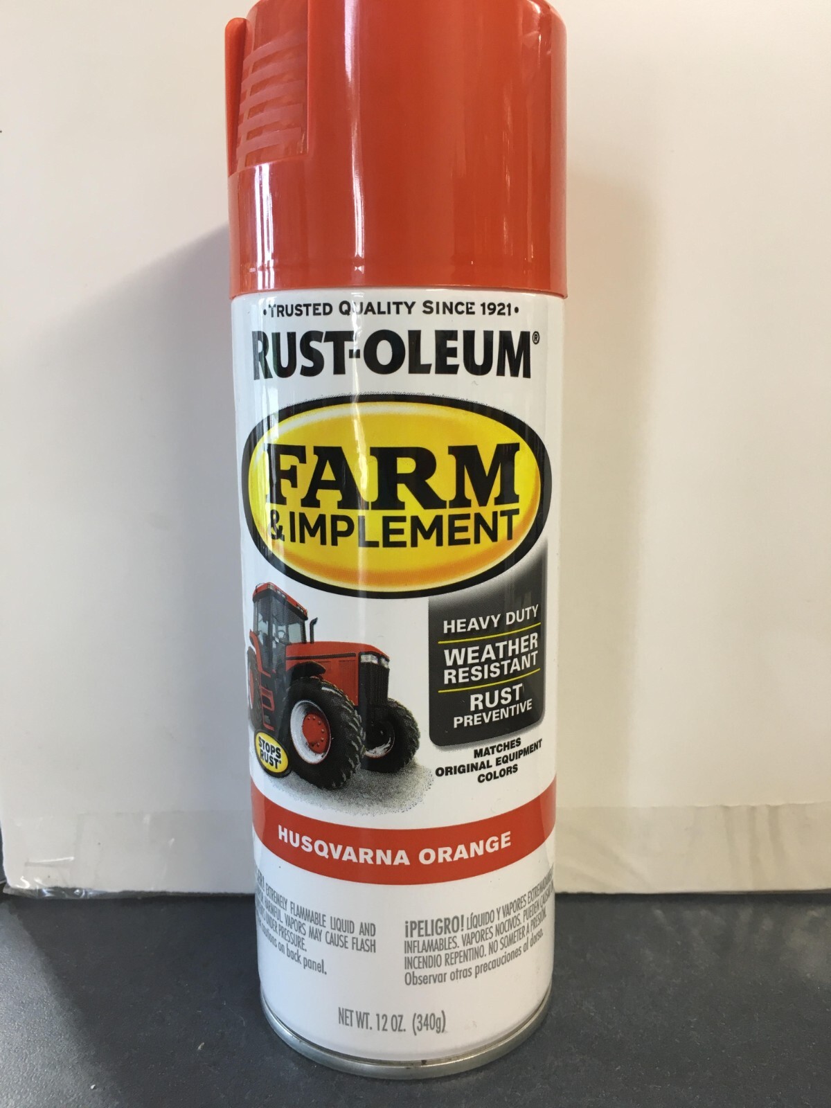 NEW Rustoleum Husqvarna Orange Farm & Implement Spray Paint 12 oz