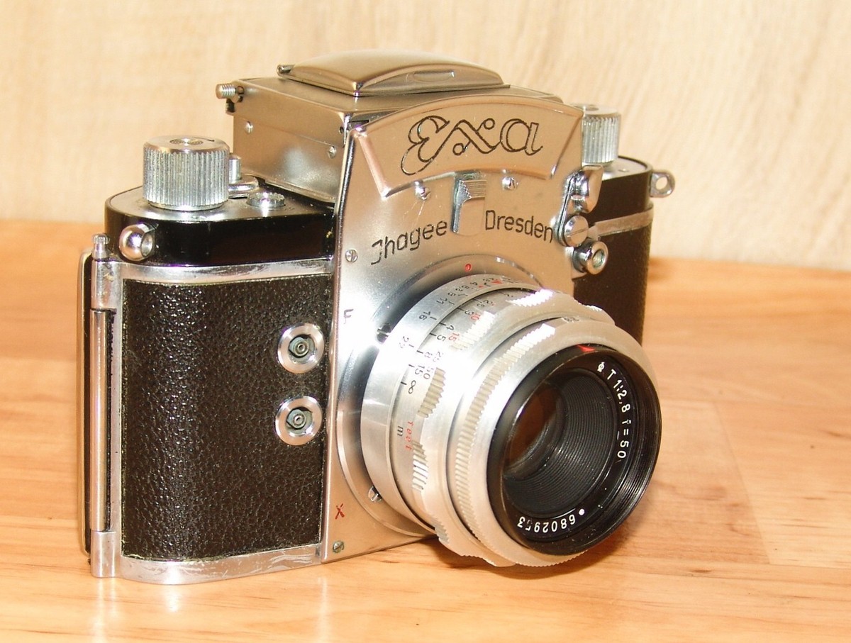 フィルムカメラ IHAGEE EXA CARL ZEISS JENA TESSAR 2.8/50 Vintage Ihagee Exa Camera w Carl Zeiss Jena Tessar 2.8 50mm