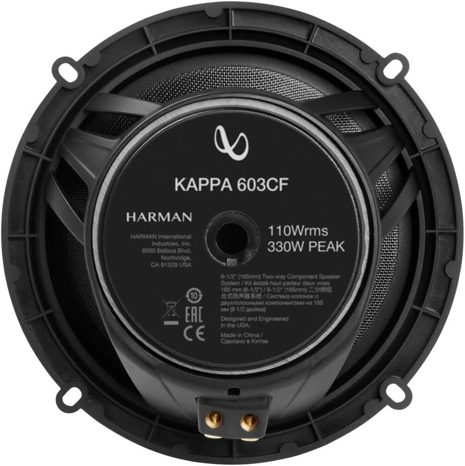 INFINITY KAPPA 603CF 6.5" 6-1/2 INCH 2 WAY CAR AUDIO COMPONENT SPEAKERS SYSTEM - Image 3 of 4