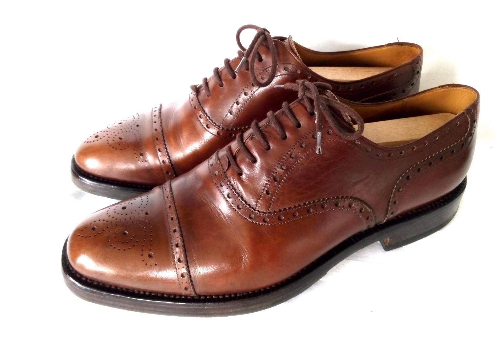 GÖRTZ Half Brogue Oxford Business Herrenschuhe Cognac Braun Leder 8 Gr 42 VIBRBM GÖRTZ Half Brogue Oxford Business Herrenschuhe Cognac Braun Leder 8 Gr 42 VIBRBM