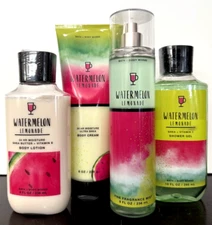 Bath & Body Works (4) WATERMELON LEMONADE Mist~Lotion~Body Cream~Shower Gel