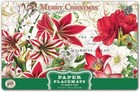 NEW Michel Design Works Merry Christmas Amaryllis Paper Placemats Pad of 25 NWT