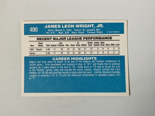 Donruss Baseball 1982 #275-499 descuento múltiple eliges envío gratuito agosto 2025 - Imagen 411 de 427