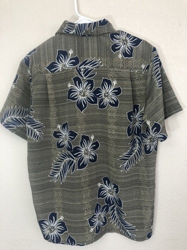 Camisa Hawaiana Extreme Gear Pequeña Verde Floral Manga Corta Poliéster 5M34 - Imagen 3 de 7