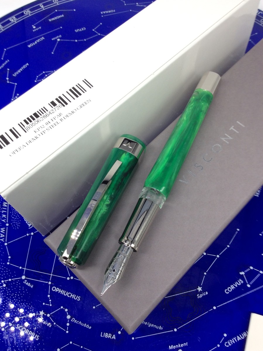 $810 MSRP - Visconti Opera Demo Fountain Pen Green Medium KP32-04