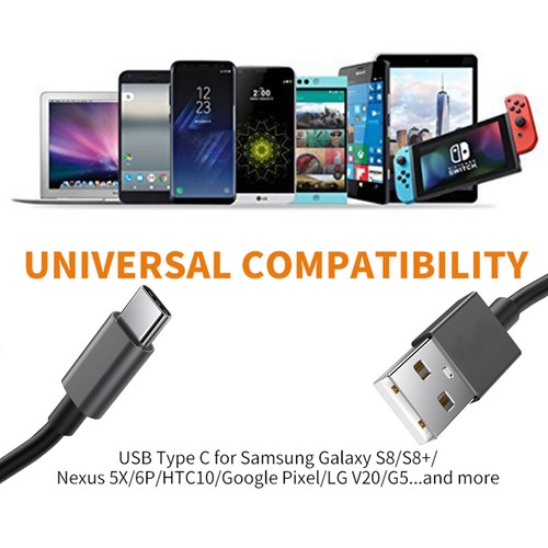 2X USB Wall Adapter Type C Charger For Samsung Galaxy A11 A01 A10E A51 A71 6FT - 第 3/3 張圖片