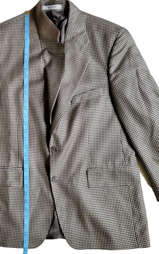 Vtg Chaps Ralph Lauren Men's Sz 42 Gold Black Silk Blazer Sport Coat Suit Jacket - Picture 8 of 22