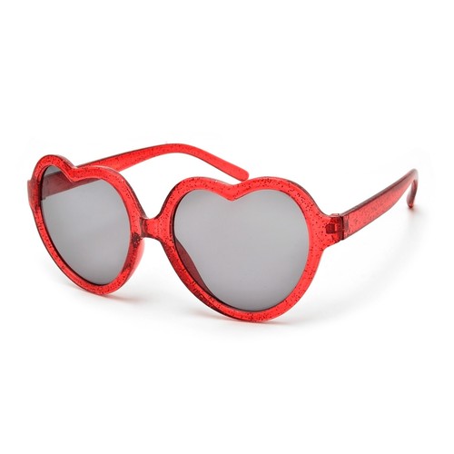 KIDS LOVABLE SMALL FIT CHUNKY SPARKLING GLITTER PARTY FAVOR HEART SUNGLASSES - Picture 2 of 6