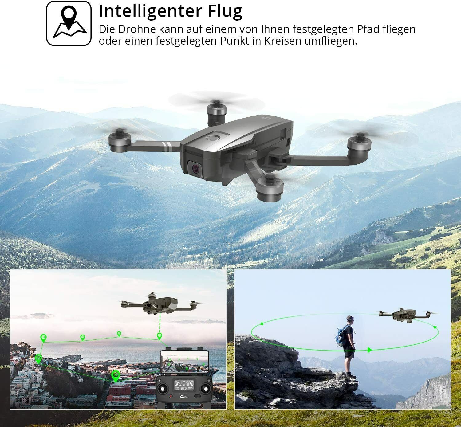 Holy Stone HS720 mit 4K Kamera 5G GPS RC Drohne Quadrocopter Bürstenlos 2 Akkus