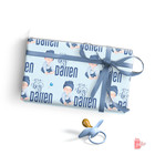 Newborn Boy Name Personalized Gift Wrapping Paper Roll 24" Baby Shower Gift Wrap