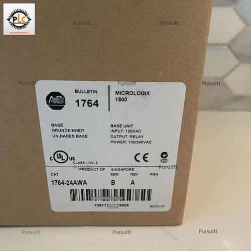 AB 1764-24AWA MicroLogix 1500 Base 1764-24AWA 1pcs NEW Factory Sealed