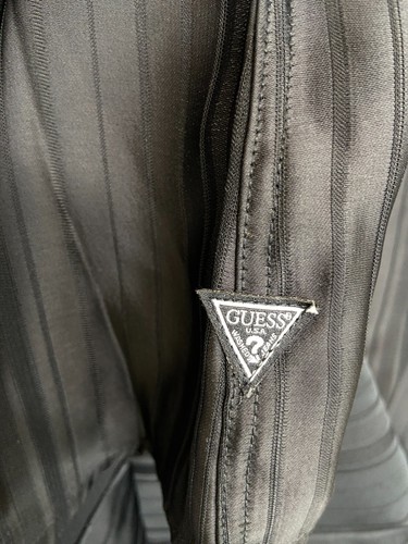 GUESS Mens Black STRIPE SLIM FIT Button-Down Dress Shirt SIZE L - Picture 4 of 10