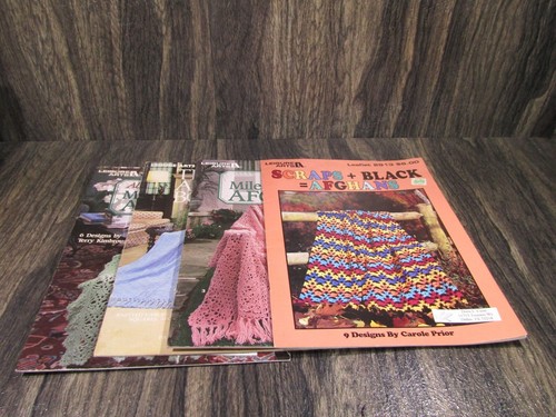 Leisure Arts Leaflets Afghans Crochet Quilt Books Patterns Book Lot Vintage - Picture 7 of 7