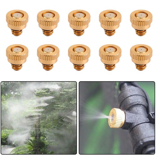 10X Brass Misting Nozzles Water Mister Sprinkle For Cooling System 0.012" 10/24 - Picture 2 of 10