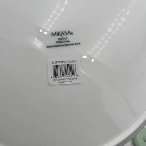 One Plate Only-Mikasa Camila 10” White Bone China Dinner - Picture 3 of 3