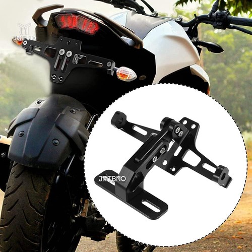 Adjustable Motorcycle Tail CNC License Plate Holder Fender Eliminator LED Light - Foto 4 di 16