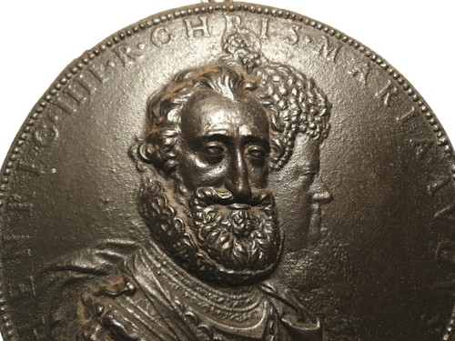 rare 185mm cast art medal Henry IV Marie medici birth dauphin LOUIS XIII DUPRE  - Picture 1 of 4