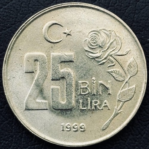 1999 Turkey Coin 2500 Lira KM# 1041 Europe Foreign World Coins FREE SHIPPING - Picture 3 of 5
