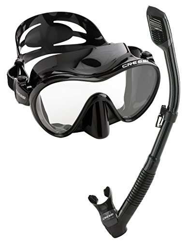 Gebrauchte rahmenlose Tauchmaske und Supernova trockener Schnorchel Combo-Schwarz - Bild 1 von 1