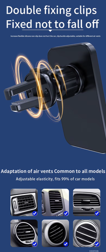 Car MagSafe Wireless Charger Compatible iPhone 12-16 Pro Max Phone Holder - Imagen 6 de 13