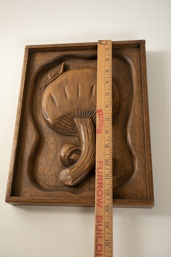 Pilz Plakette Schnecke (N5R) Holz geschnitzt (JSF6) George Updegraff 1977 Fliegenpilz - Bild 4 von 9
