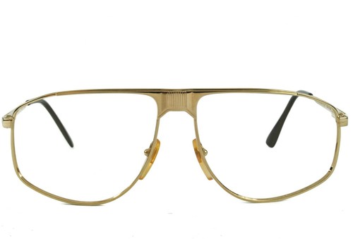 Monturas de gafas grandes doradas para hombre Club LA 7000 mejoradas años 90 Francia nuevo de lote antiguo - Imagen 2 de 7