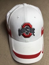 Ohio State University Buckeyes Block O Logo Nike White Hat EUC