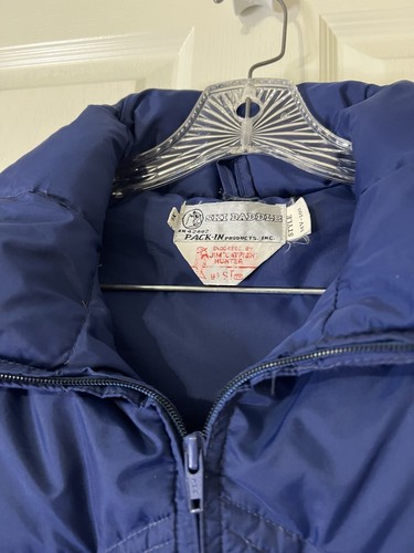 Vintage Ski Daddle Vest Adult Extra Large XL Blue Zip Up Duck Down Puffer Mens - Picture 7 of 15