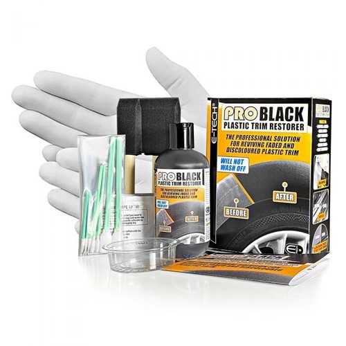 E-TECH Pro Car Black Plastic Trim Restorer 236ml Satin Finish to Faded R00184+CP - Picture 5 of 15