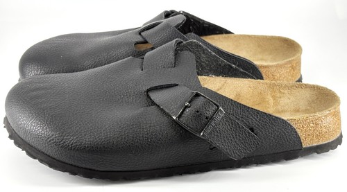 Birkies Birkenstock Boston, Black, Oiled Leather, Women/Men 10 US Clogs Slides - Picture 3 of 6