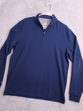 Johnnie O Pullover Men Medium Performance Stretch Light Pilling Golf Quarter Zip