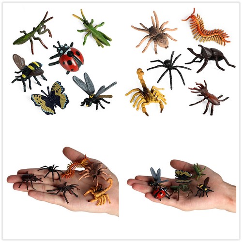 Realistic Bugs Action Figures Model Plastic Insects Set Bee Gift Kids Toys 12Pcs - Picture 10 of 10