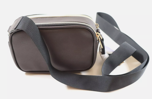 CLAIRE'S CREAM SHERPA BROWN CROSSBODY CAMERA STYLE BAG - GIRLS - 16x11 CM - Picture 6 of 12