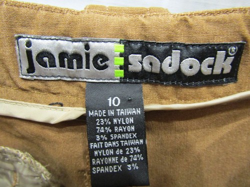 PANTALONES CORTOS MUJER JAMIE SADOCK GOLF MARRÓN TALLA 10 ENTREPIERNA 17" CINTURA PLANA 16" - Imagen 2 de 4
