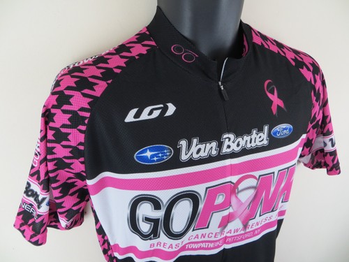 Radfahren Jersey Top Shirt Go rosa Brustkrebs New York Herren Medium M - Bild 2 von 6