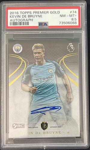 2016 KEVIN DE BRUYNE TOPPS GOLD PREMIER LEAGUE ROOKIE RC Auto SSP Super RARE - Picture 1 of 2