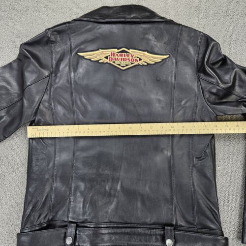 Giacca di pelle Harley Davidson 120° anniversario Pelle di agnello tasca a D biker donna piccolo - Foto 15 di 20