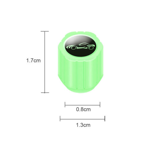 4X Fluorescent Car Tire Valve Cap Auto Tire Valve Stem Caps Night Luminous Green - Picture 12 of 13