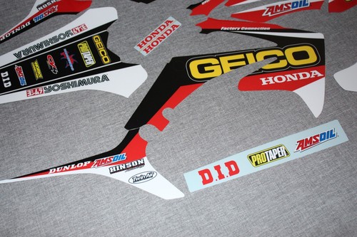 HONDA CRF250R 10-13/CRF450R 09-12 GEICO MX GRAPHICS KIT STICKER KIT DECALS - Picture 4 of 7