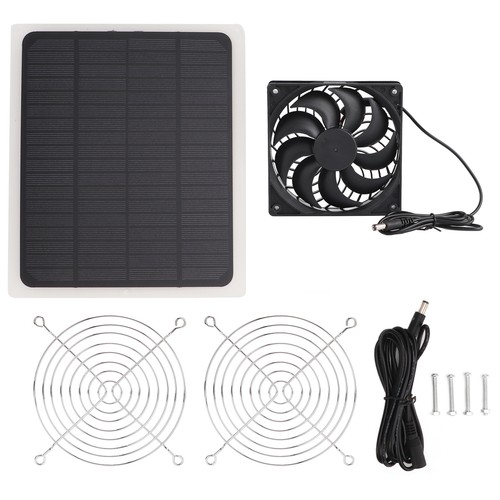 10W Solar Panel Fan Kit Waterproof Cooling Ventilator For Dog Chicken House CH - Picture 20 of 24