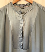 Tommy Hilfiger Women’s Shirt Dress Size 8 Half Hidden Button Silky Sage Green